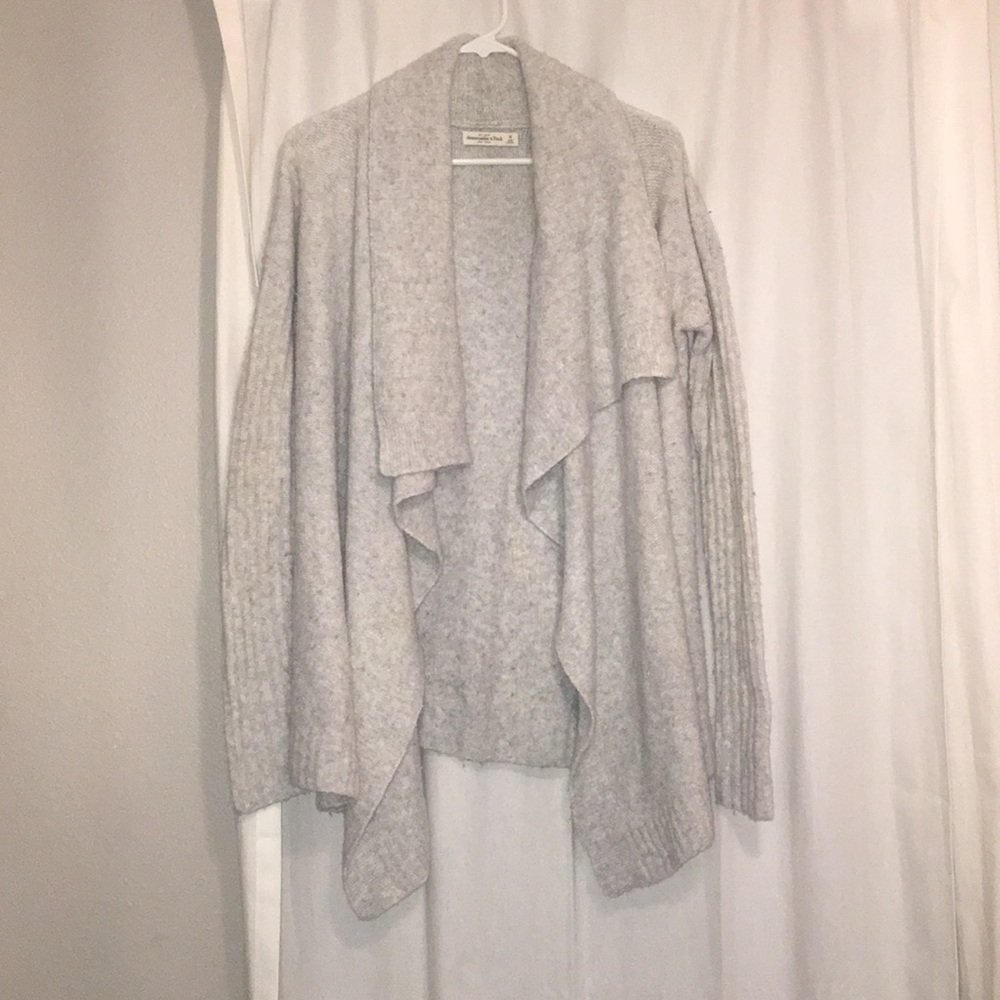 Light Grey Abercrombie waterfall cardigan!